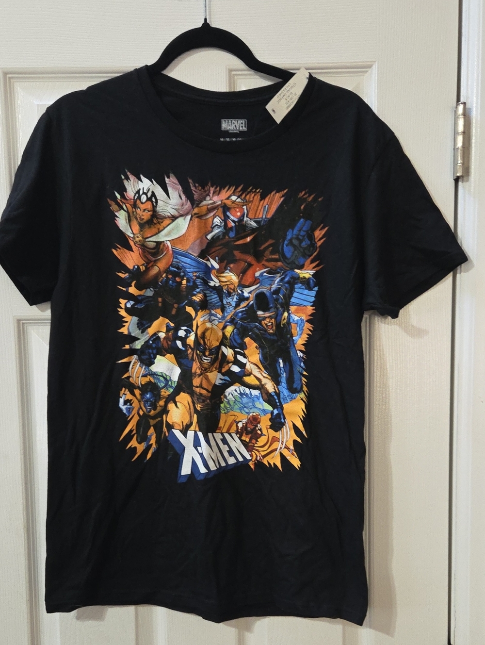 Marvel X-Men Black Tee with Multicolor Comic Print